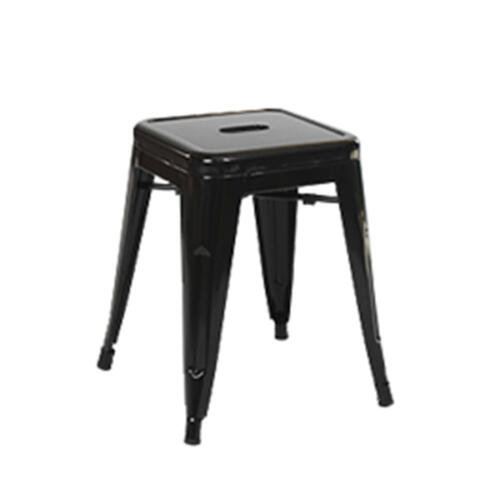Banqueta ferro com pintura EPO - REF. ANM 6945 B PRETO
