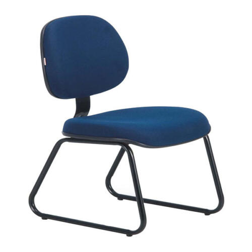 Cadeira digitador fixa - pé trapézio de lamina de aço