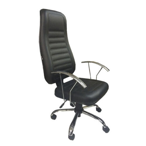 Cadeira presidente super extra - costura lisa  - base e bra‡o cromado