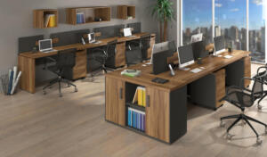 Professional Office Prius  Plataforma de Trabalho Nogal Grafite